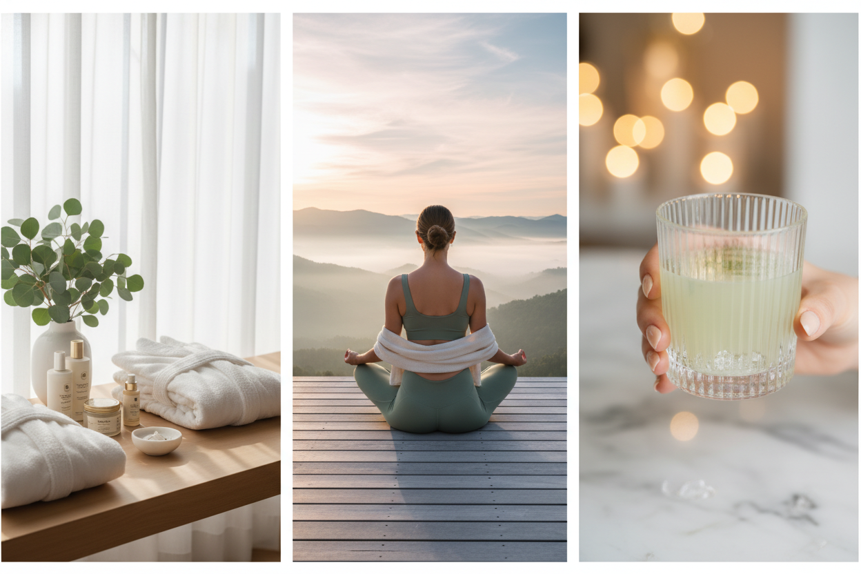 Translation missing: en.aspirational-lifestyle-3-image-collage-for-luxury-wellness-website-banner-high-end-high-quality-highly-realistic-and-detailed-stunning-aesthetic-pleasing-to-the-eye